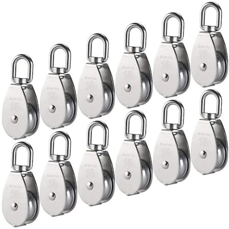 6*To M15 rustfrit ståltrisse husholdningstrisse hængende ring fastgørelse holdbar trisse