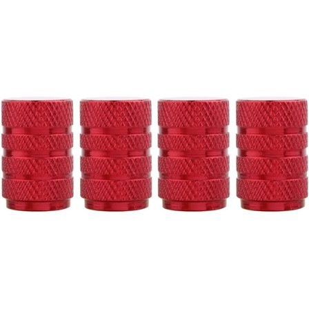 Röda runda ventilhattar för däck till fordon, motorcyklar och hjul