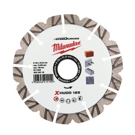Milwaukee XHUDD125 4932492148 Diamantskive Ø125x22,23 mm, Maskintilbehør & forbruk