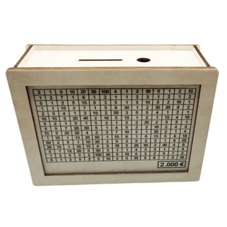 Puinen säästölipas laskimella 500/1000/2000/3000/5000/10000 Euro säästölipas kolikkosäiliö lapsille aikuisille säästölipas joululahja Jikaix C