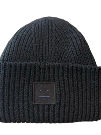 Svart stickad mössa Acne Studios