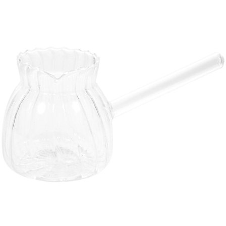 Glass Stripet Fløtemugge Kaffe Melk Fløtemuggekanne Stor Kaffekanne med Håndtak