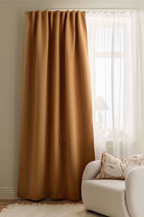 &Home - Mörkläggningsgardin Linnie 1-pack - Orange - Mörkläggningsgardiner - 220 - Från Homeroom