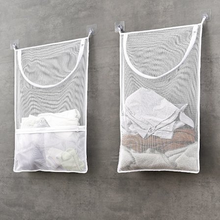 2-pakning husholdningspose for skitne klær, veggmontert bad, ZQKLA