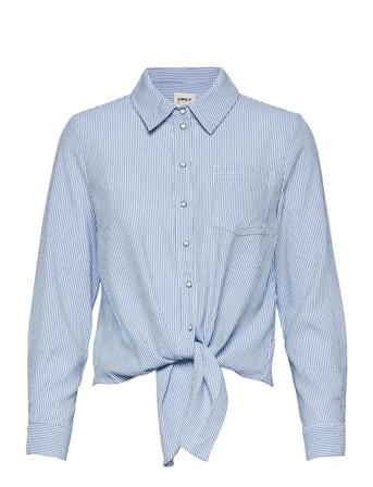 Onllecey Ls Stripe Knot Dnm Shirt Blue ONLY