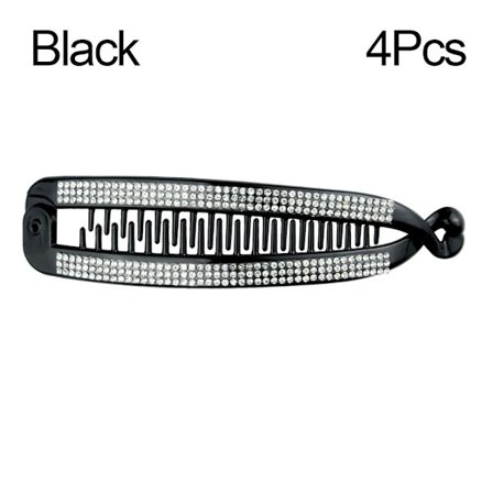 4 kpl Hiusneula Banaani Hiusklipsi MUSTA 4 KPL 4 KPL