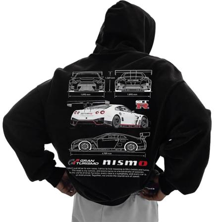 Setcar Porsche911- print för män Modetröja med huv för män och kvinnor Color6 2XL