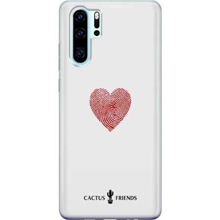 Kompatibel Mobilcover til Huawei Huawei P30 Pro Cactus and Friends - Fingerprint Love