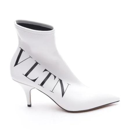 Valentino Vintage Pre-owned Fabric Laarzen , Wit , Dames , Maat: 40 EU Vintage Schoenen