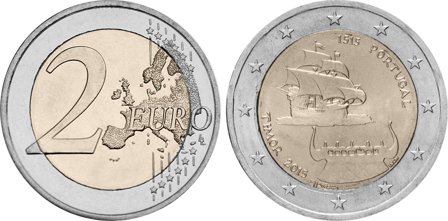 Portugal 2015 - 500-året for den første kontakt med Timor - 2 euro mønt