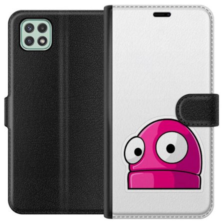 Kompatibel Tegnebogsetui til Samsung Samsung Galaxy A22 5G Rosa tegneseriefigur med store øjne i legende og humoristisk stil