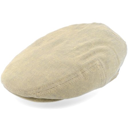 Stetson - Beige flatcap Keps - Kent Cotton/Linen Tan Flat Cap @ Hatstore