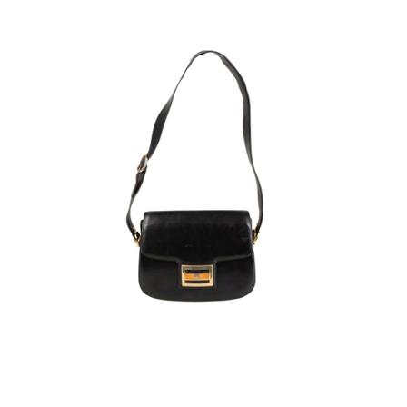 Gucci Vintage, Pre-owned Leather Shoulder Bag Zwart, Dames, Maat:ONE Size,voering