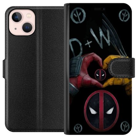 Kompatibel Tegnebogsetui til Apple iPhone 13 Deadpool & Wolverine Kærlighed