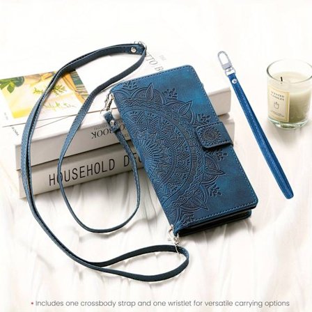 Wallet Case med lynlås og kreditkort holder til Iphone inklusive 17, Air, 16, 15, 14, 13, 12, 11 Pro Max, SE 2022, SE 2025, X, XS, XR, XS Max,