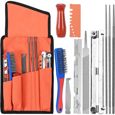 10 kpl Universaali moottorisahan ketjun teroitussarja, moottorisahan ketjun teroitin