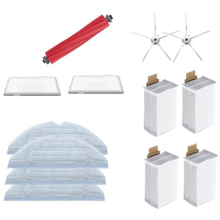 Till Roborock S7 Mopp, Sidoborste, Huvudborste, Filterskärm, dammsäck (FMY)