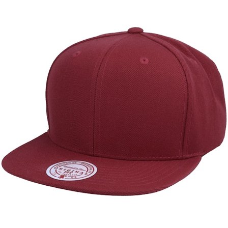 Cap Blank Burgundy Snapback - Mitchell & Ness - Rot Snapback