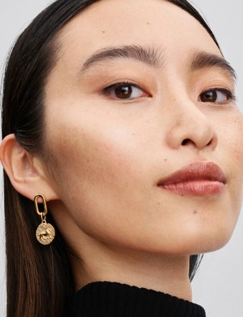 Pandora Lion 14K Gold-Plated Medallion With Clear Cubic Zirconia - Gold - ONE SIZE