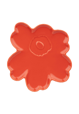 Marimekko Unikko Shape Plate 20cm Serveringstillbehör Unisex Röd