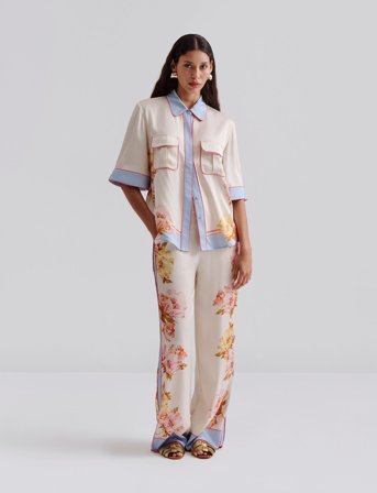 Malina Haven High Rise Pants - Cream - XS