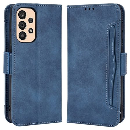 Samsung Galaxy A33 5G moderni nahkainen lompakkokotelo - Sininen