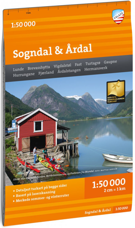Calazo Turkart Sogndal & Årdal 1:50 000