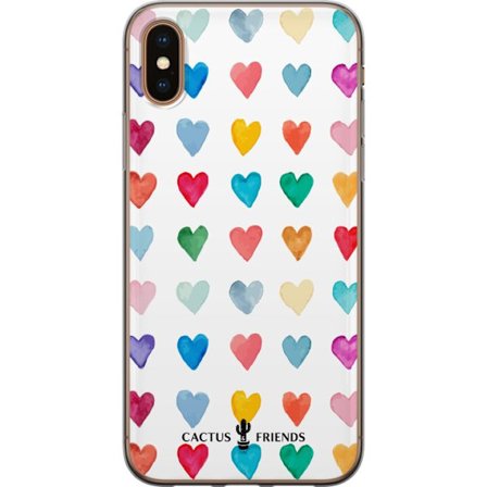 Yhteensopiva Puhelinkuori Apple Apple iPhone XS Max Cactus and Friends - Watercolor Love Grid