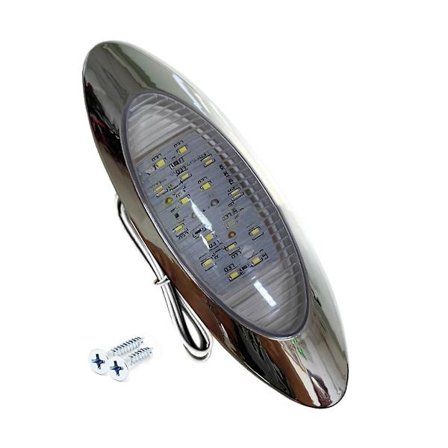 Trailer Afstandsafspærring Blinkende Signallys Oval LED Sidemarkeringslys 16LED Bremselys til Lastbil Pickup Autocampere Busser (FMY) Hvid