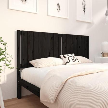 Vidaxl Sänggavel Svart 165,5x4x100 Cm Massiv Furu Svart