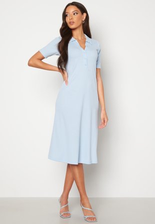Happy Holly Hedda rib dress Dusty blue Klær
