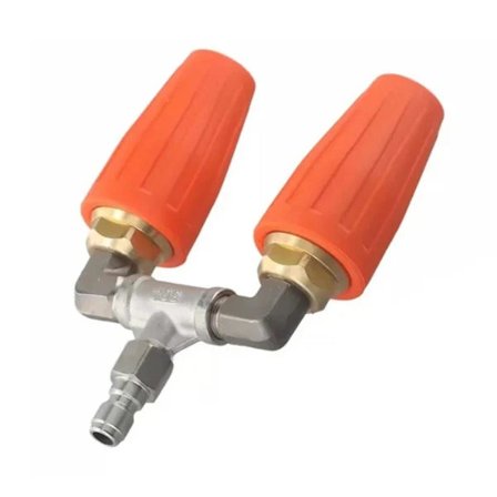 {PL}Høytrykksvasker Rotasjons Dobbel Turbo Dyse Spray Tips 1/4Tommer 4000PSI Erstatningsdyse Spray Tips Oransje