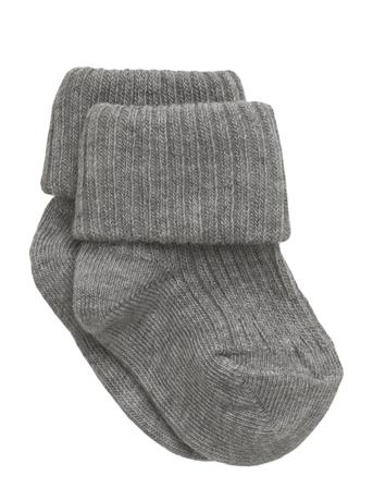 Cotton Rib Baby Socks Grey Mp Denmark