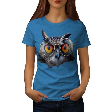 Uggla Glasögon Hippie Kvinnor Royal T-shirt M