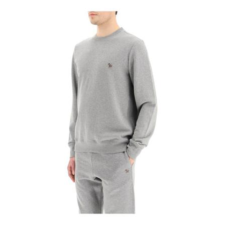 Paul Smith, zebra logo sweatshirt Grijs, Heren, Maat:XL