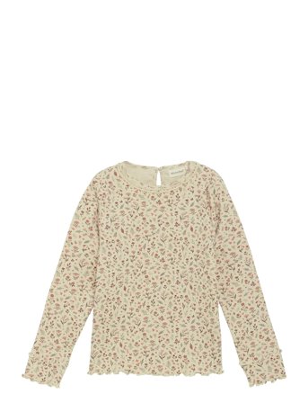 T-Shirt Ls Aop Rib Pink Minymo