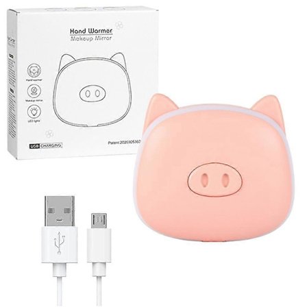 Vinter Genopladelig Håndvarmer 1000mAh USB LED Lys Gave