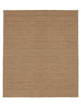Handloom Flat 250X300 Large Light Brown Plain (Single Colored) Wool Rug