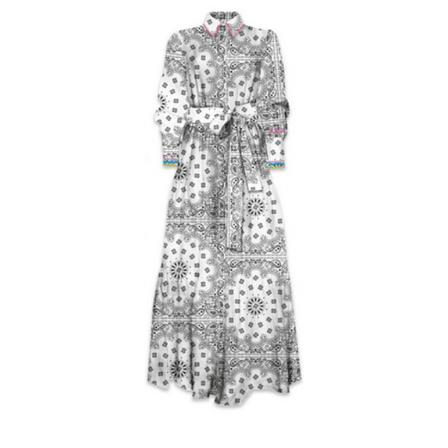 MC2 Saint Barth Jensen Bandanna Maxi Kjole Hvid, Dame