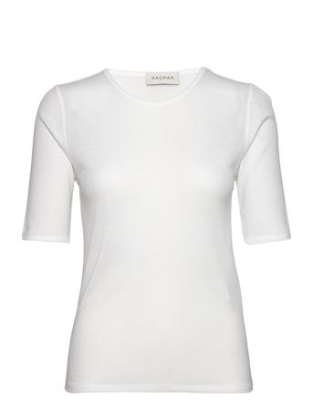 Lyocell Rib Tee Designers T-shirts & Tops Short-sleeved White House Of Dagmar