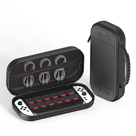 Rymlig svart PU-bärväska för Nintendo Switch 2 (MAX)