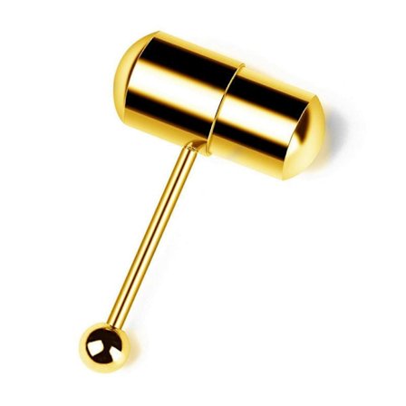 Ruostumattomasta teräksestä valmistettu värisevä kielikoru tanko, kielilävistyskoru