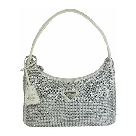 Prada Vintage, Pre-owned Shoulder Bags Grijs, Dames, Maat:ONE Size,Canvas