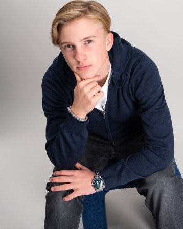 RYVLS Justin Soft Knit Zip Hoodie Niebieski Bluzy z kapturem Chłopiec - Kids Brand Store