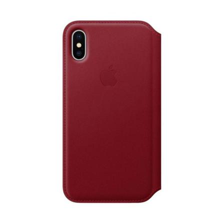Apple Läderfodral Folio Till Iphone X - Röd Röd 2,18 Cm