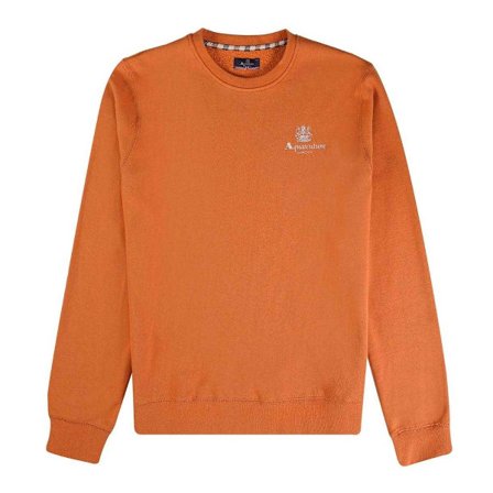 Aquascutum Herr Liten Logotyp Aktiv Tröja S Orange