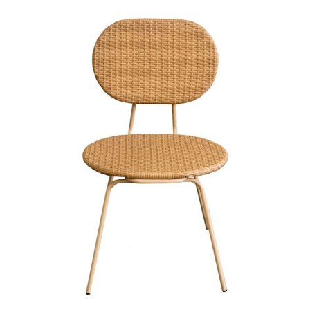 Prisma stol, naturlig rattan, metalstel, 47x56x87 cm