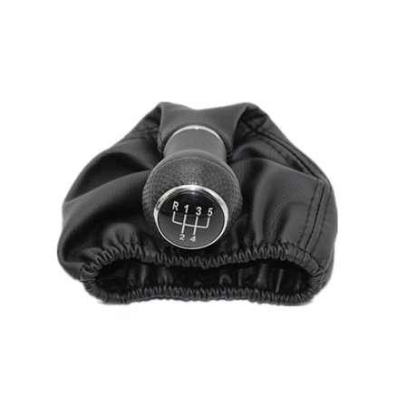 För Seat Ibiza 1996 1997 1998 1999 2000 2001 5-växlad bil växelspaksknopp med PU-läderdamask - Vit