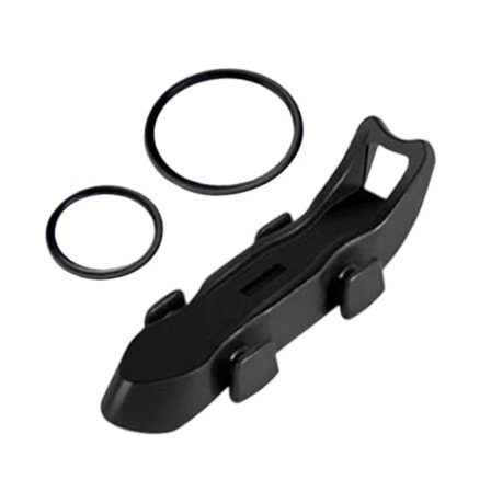 Fiskekrog Holder Begynder Tackle Praktisk med 2 Gummi O-ringe Sort