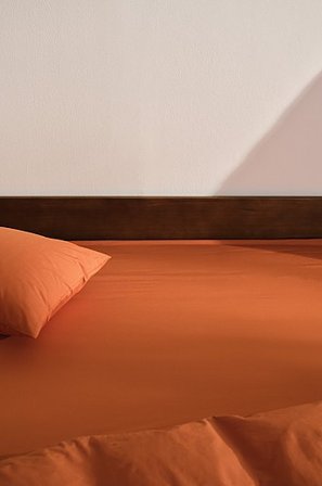 Jotex - Percale Dra-på-lakan - Ekologisk Bränd okra ZACK - Köp Dra-på-lakan hos Jotex